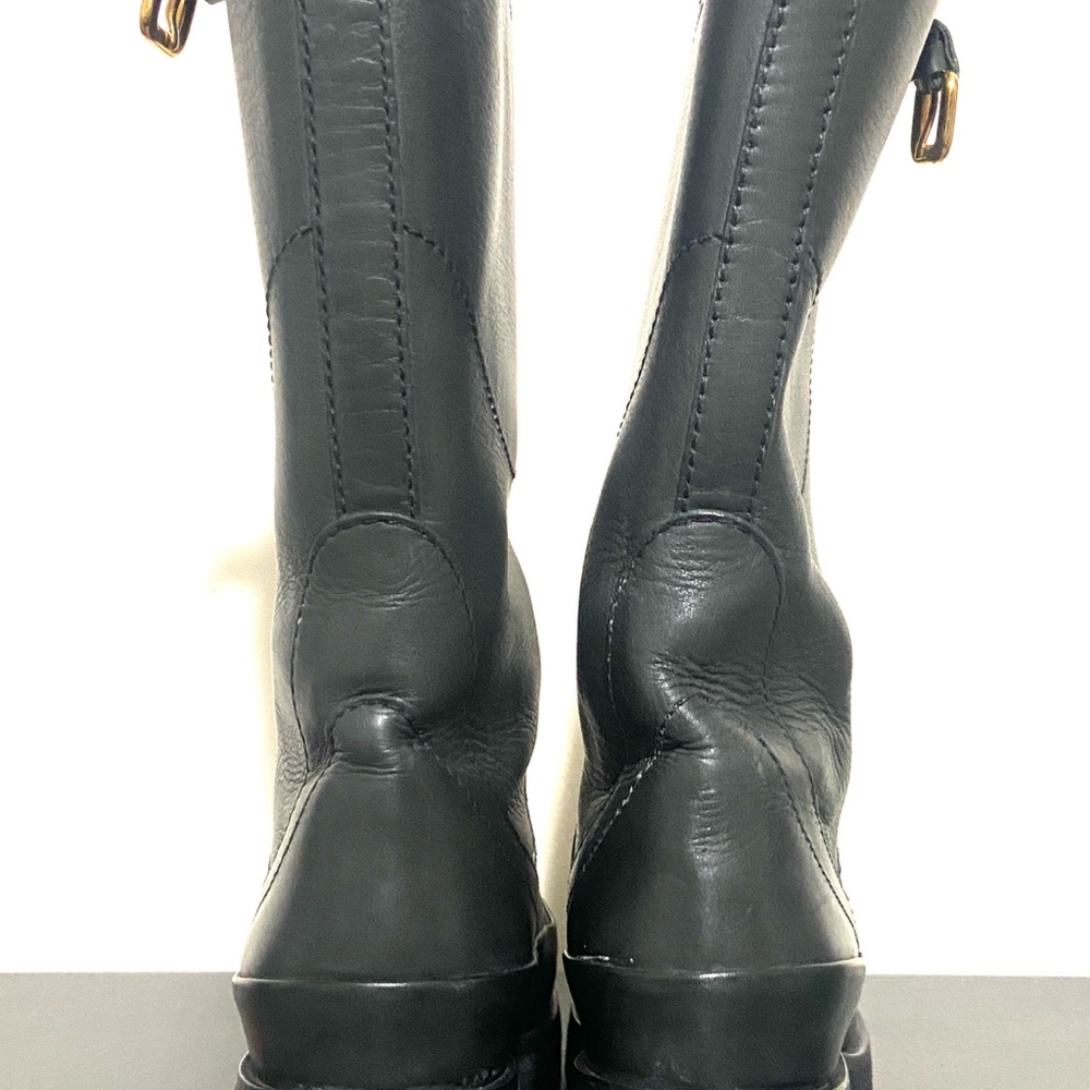 Prada green  Leather riding Boots - Picture 5 of 16